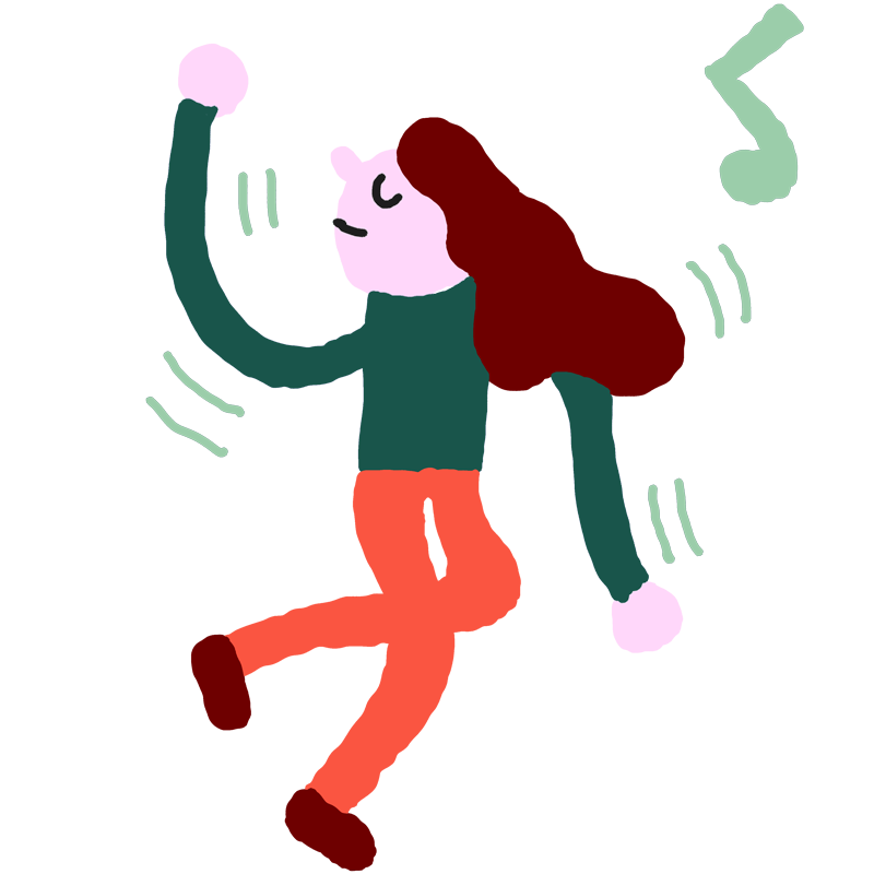 Illustration d'une femme qui danse